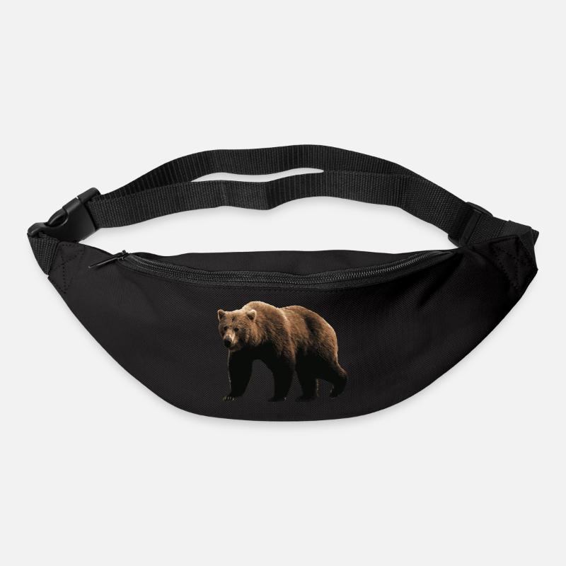 Ours Brun - Sac banane - noir