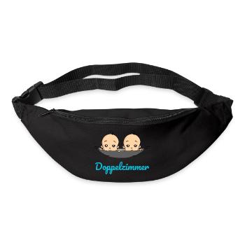 Doppelzimmer Baby Zwillinge Schwangerschaft - Gürteltasche - Schwarz - Vorne
