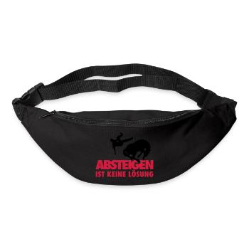 Absteigen ist auch keine Lösung - Gürteltasche - Schwarz - Vorne
