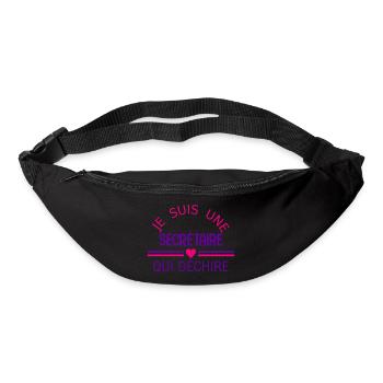 je suis une secrétaire qui déchire - Gürteltasche - Schwarz - Vorne
