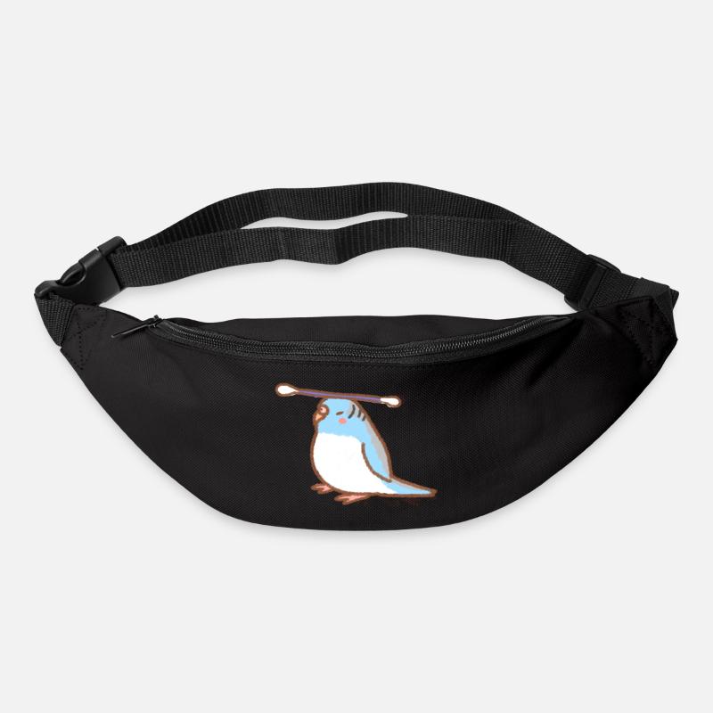 budgie with qtip - Gürteltasche - Schwarz