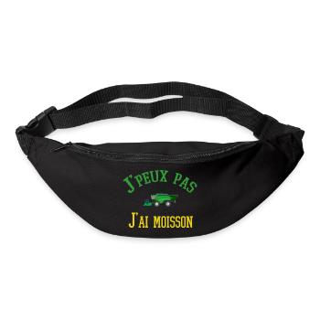 T shirt j'peuxpas j'ai moisson homme, femme, - Sac banane - noir - Devant