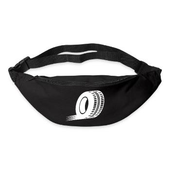 Tire/Reifen Icon simple white - Gürteltasche - Schwarz - Vorne