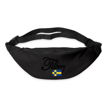 Tilburg with flag blue yellow - Bum bag - black - Front