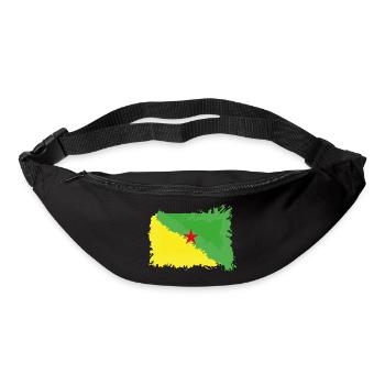 Drapeau Guyane - Sac banane - noir - Devant