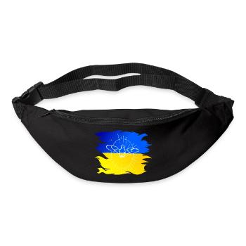 Ukraine Flagge mit Friedenstaube - Gürteltasche - Schwarz - Vorne