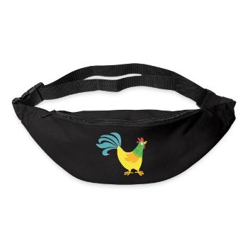 Rooster pattern colorful Easter Farmer Animal love colorful - Bum bag - black - Front
