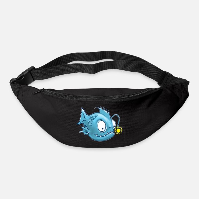 Laternenfisch oder auch Anglerfisch - Gürteltasche - Schwarz