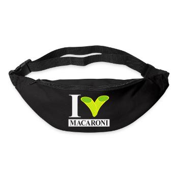 I love macaroni - Bum bag - black - Front
