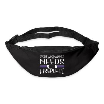 idée cadeau charpentier fille tshirts - Sac banane - noir - Devant