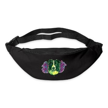 Head of Border collie - In graffiti #3 - Bum bag - black - Front