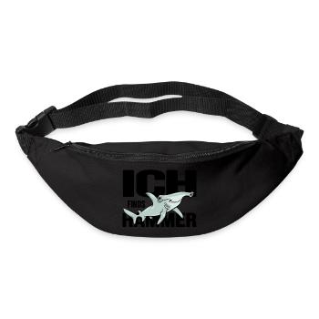 meerestier hai hammerhai ozean - Gürteltasche - Schwarz - Vorne
