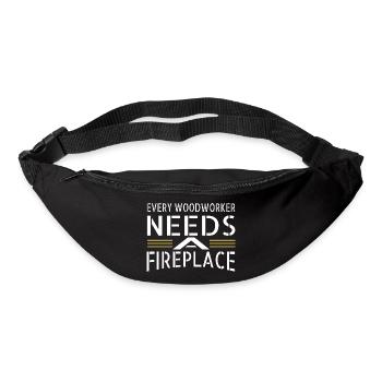 carpenter plumber chainsaw forest work woodcutter - Bum bag - black - Front