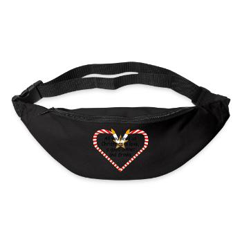 Devise de Noël - Sac banane - noir - Devant