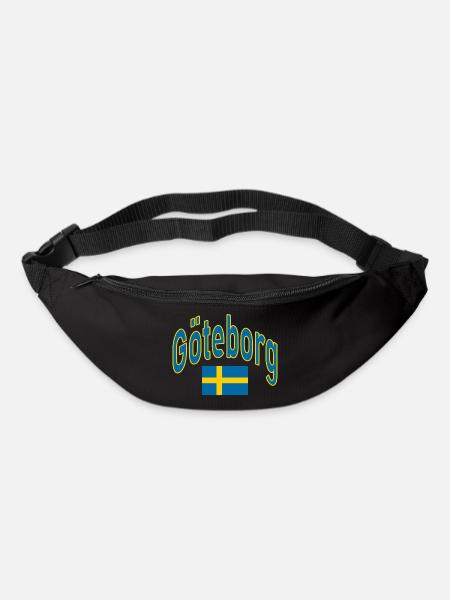 Göteborg schweden flagge - Gürteltasche - Schwarz