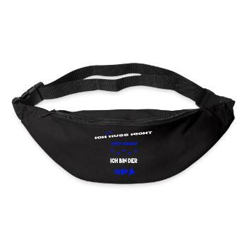 ich muss nicht nein sagen ich bin der opa - Gürteltasche - Schwarz - Vorne
