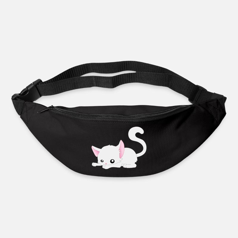 Katze Comic - Gürteltasche - Schwarz