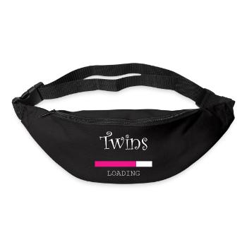 Grossesse Baby shower Babyshower Boy Girl - Sac banane - noir - Devant