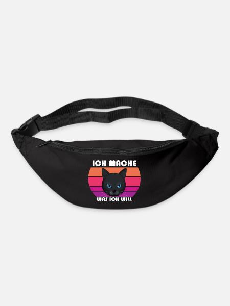 Katze ich mache was ich will - Gürteltasche - Schwarz