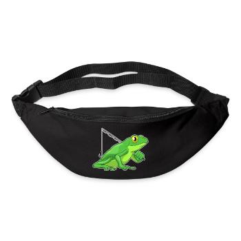 Frosch Angler Angelrute Angeln - Gürteltasche - Schwarz - Vorne