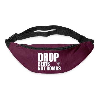 Drop beats quote - Sac banane - bordeaux  - Devant
