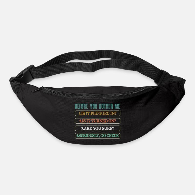 Information Technology Tech Technical Support - Bum bag - black