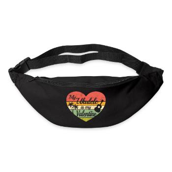 My Ukulele is my Valentine - Gürteltasche - Schwarz - Vorne
