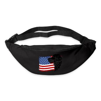 Gordon Setter Amérique Flag Dogs Wilsigns - Sac banane - noir - Devant