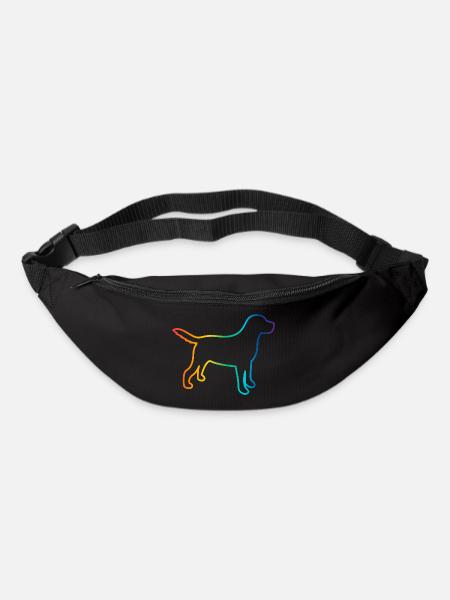 Hundemensch Regenbogenfarben Hundeliebe - Gürteltasche - Schwarz