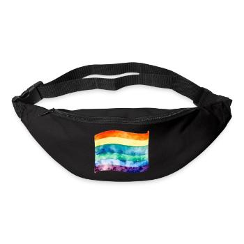 LGBT-Flagge - Gürteltasche - Schwarz - Vorne