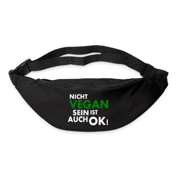Nicht vegan sein ist auch ok - Gürteltasche - Schwarz - Vorne