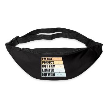 Je ne suis pas parfait mais je suis citation en édition limitée - Sac banane - noir - Devant
