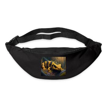 Animaux mignons en hibernation – salamandre de feu - Sac banane - noir - Devant