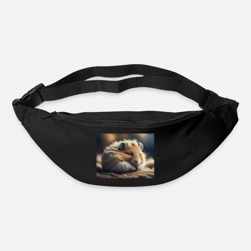 Animaux mignons en hibernation – hamster - Sac banane - noir