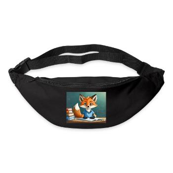 Niedlicher kleiner Teufel Fuchs Alltag – liest - Gürteltasche - Schwarz - Vorne