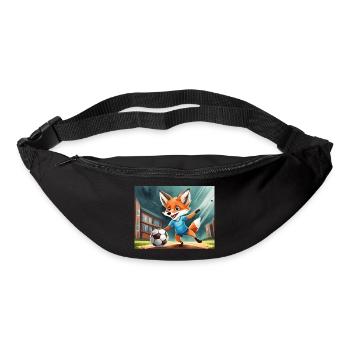 mignon petit renard démon vie quotidienne - football - Sac banane - noir - Devant