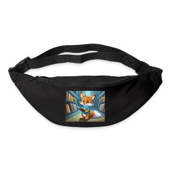 Niedlicher kleiner Teufel Fuchs Alltag – liest - Gürteltasche - Schwarz - Vorne