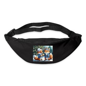 Niedlicher kleiner Teufel Fuchs Alltag – Kekse - Gürteltasche - Schwarz - Vorne
