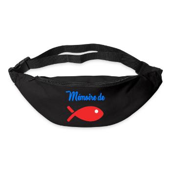 POISSON. MEMOIRE. HUMOUR - Sac banane - noir - Devant