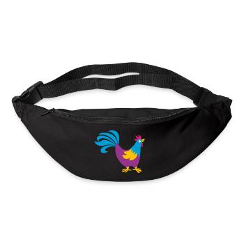 coq coq coloré animaux de la ferme animaux de Pâques - Sac banane - noir - Devant