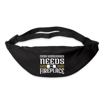 job happy present chainsaw carpenter - Bum bag - black - Front