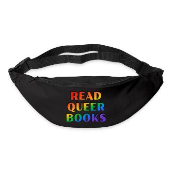 Lire des livres queer - Sac banane - noir - Devant