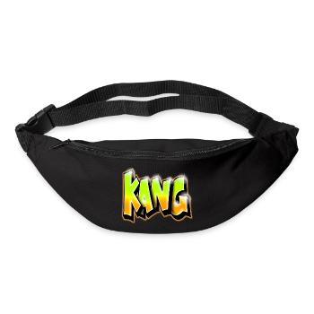 KANG GRAFFITI NAME PRINT Yellow - Sac banane - noir - Devant