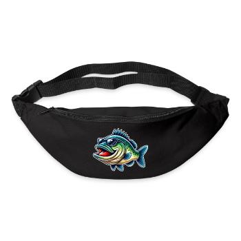 Barsch Angeln - Gürteltasche - Schwarz - Vorne
