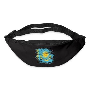 Drapeau du Kazakhstan utilisé - Sac banane - noir - Devant