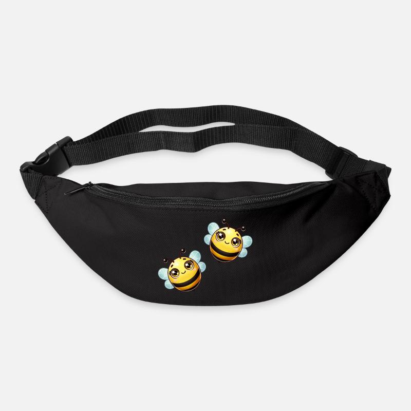 Bande dessinée abeille - Sac banane - noir