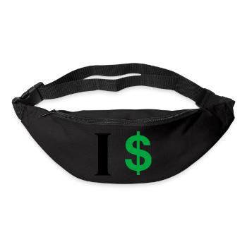 Lettre i dollar - Sac banane - noir - Devant