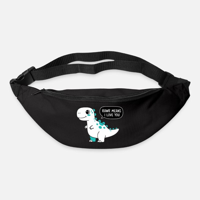 Rawr bedeutet, dass ich dich liebe - Gürteltasche - Schwarz
