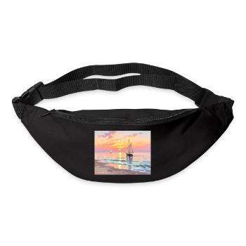 Nautical Sunset on the Beach - Bum bag - black - Front