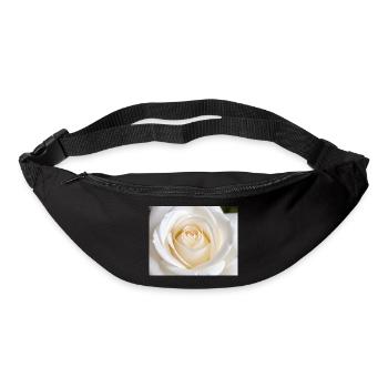 Glatte weiße Rose zum Drucken - Gürteltasche - Schwarz - Vorne